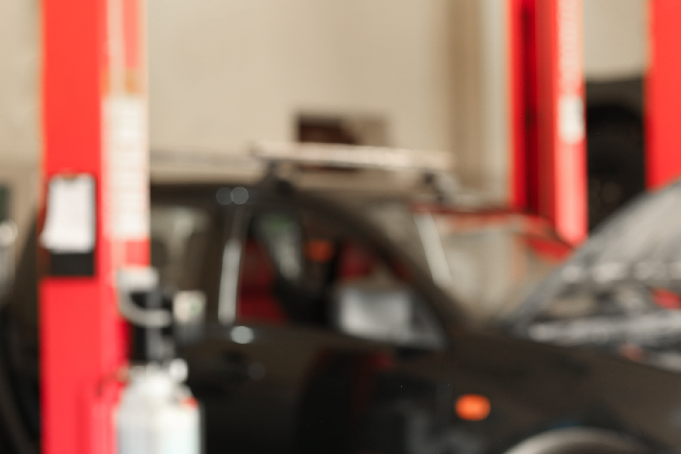 Blurred View of Car Service Center